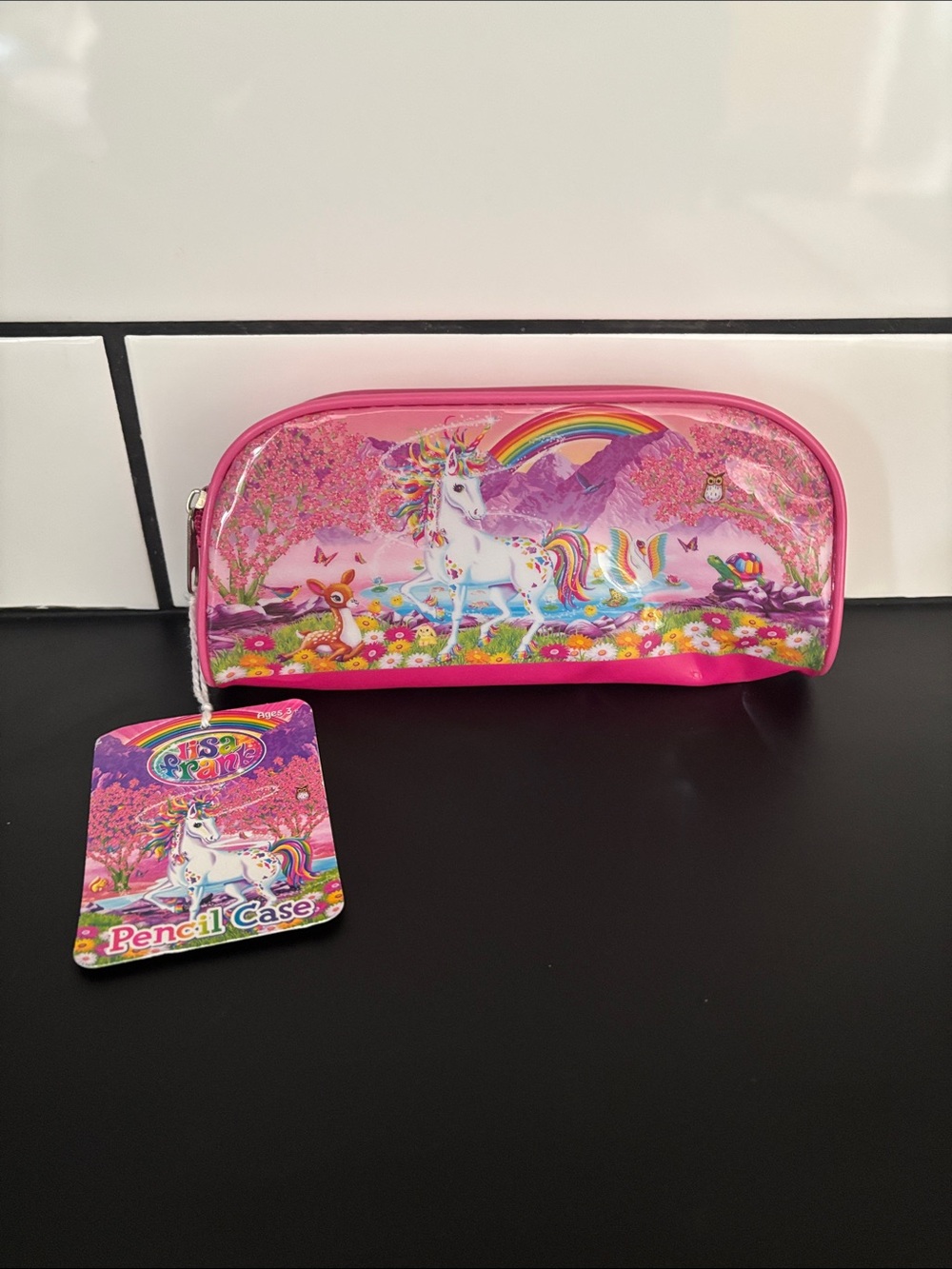 Vintage Lisa Frank Rainbow Mischief Pencil Case With Tag